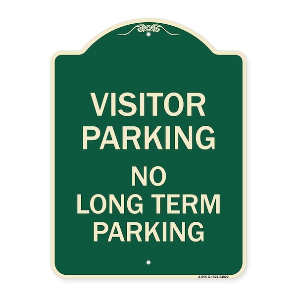 Signmission Reserved Parking Visitor Parking No Long-Term Parking Heavy-Gauge Alum Sign, 24" x 18", G-1824-23022 A-DES-G-1824-23022 - main